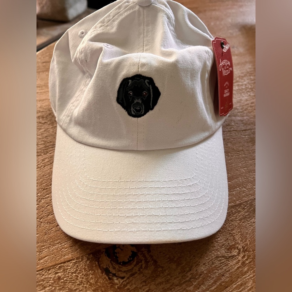 American Needle White and Black Dog Cap Clothing & Accessories